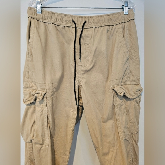 Aeropostale Men's Size Medium Tan Cargo Jogger Pull On Pockets Casual - Picture 2 of 9